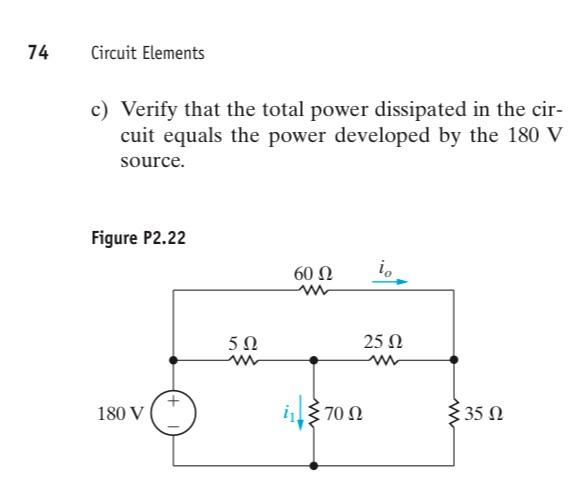 Solved The current io in the circuit in Fig. P2.22 is 2A. | Chegg.com