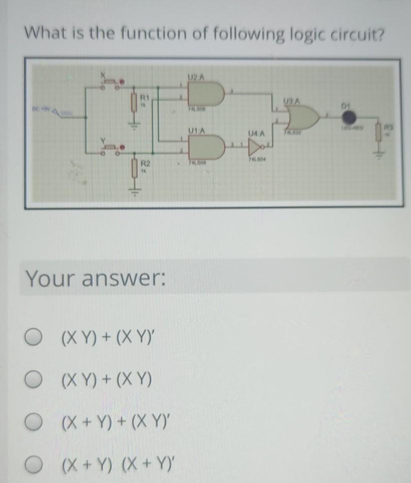 Solved What Is The Function Of Following Logic Circuit U Chegg Com