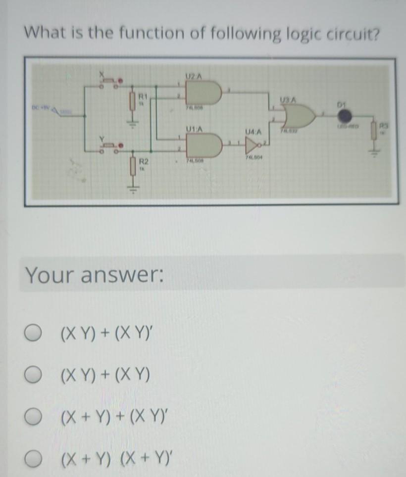 Solved What Is The Function Of Following Logic Circuit U Chegg Com