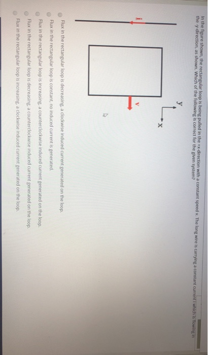 Solved In the figure shown the rectangular loop is being | Chegg.com