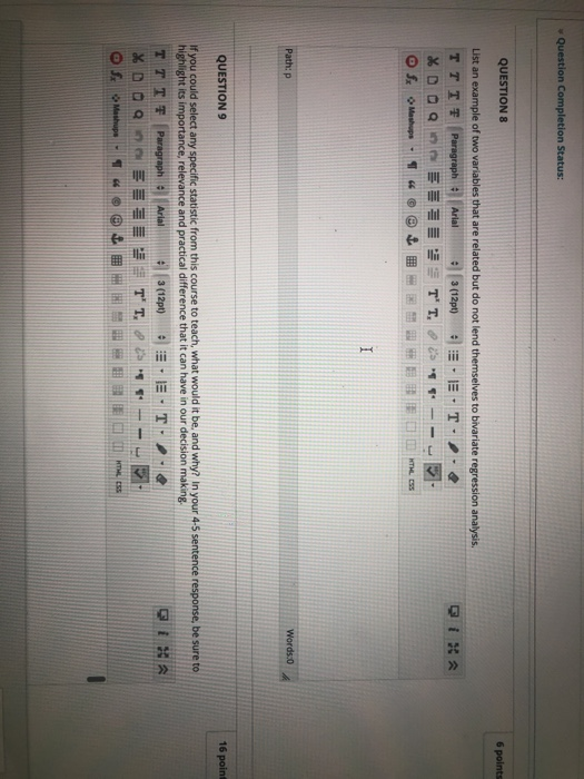 Solved Question Completion Status: QUESTIONS 6 points List | Chegg.com