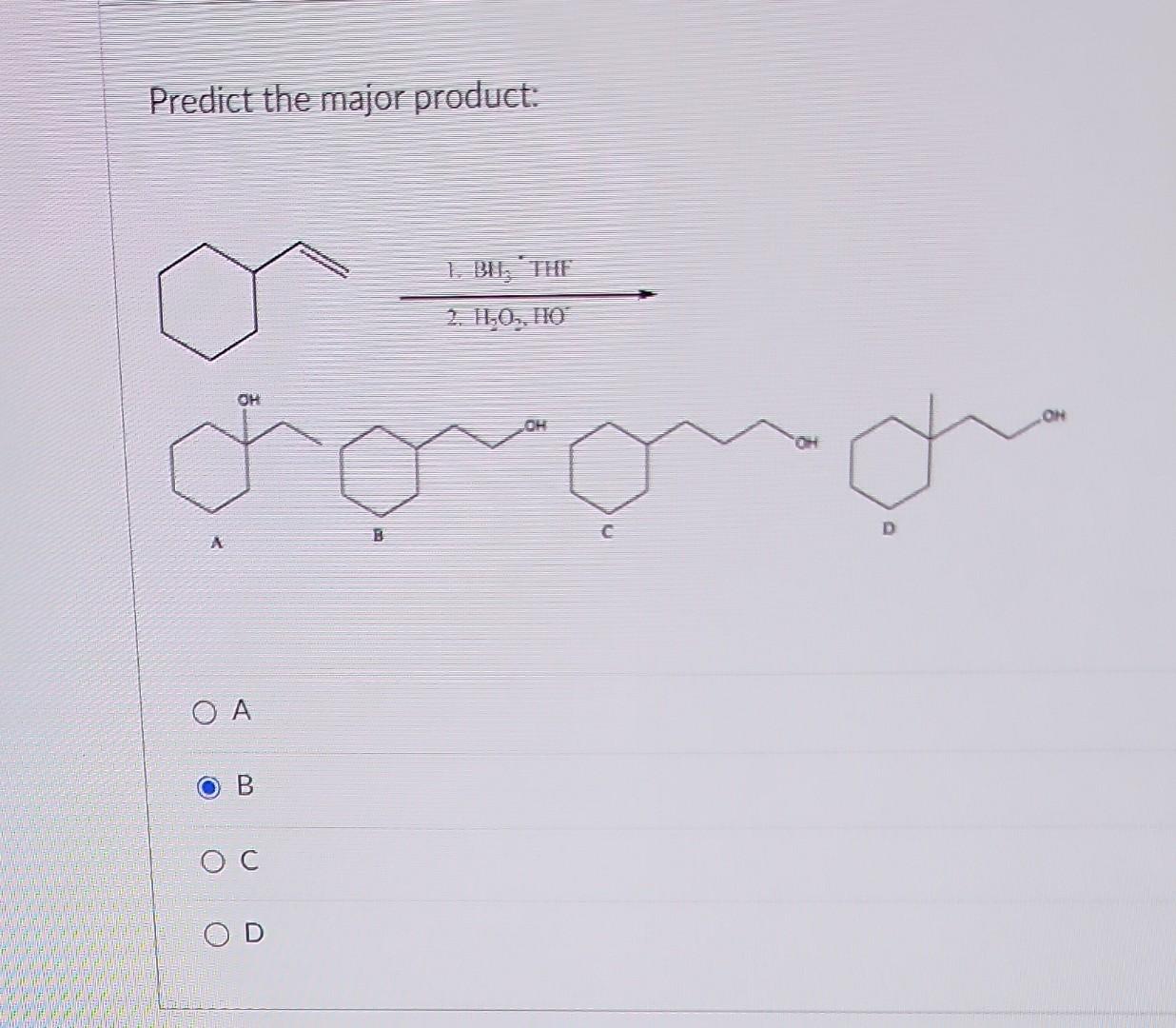 Solved Predict The Major Product: A B A B C | Chegg.com