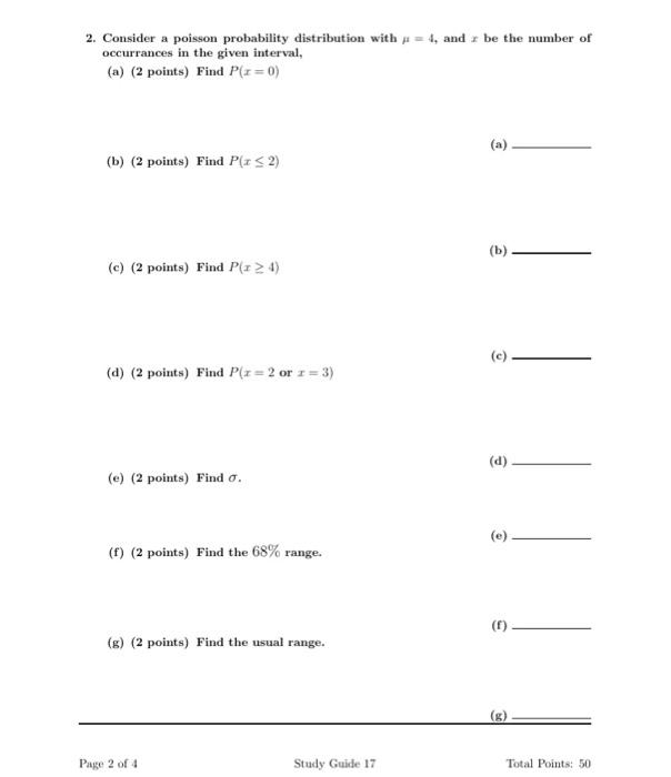 2. Consider a poisson probability distribution with | Chegg.com