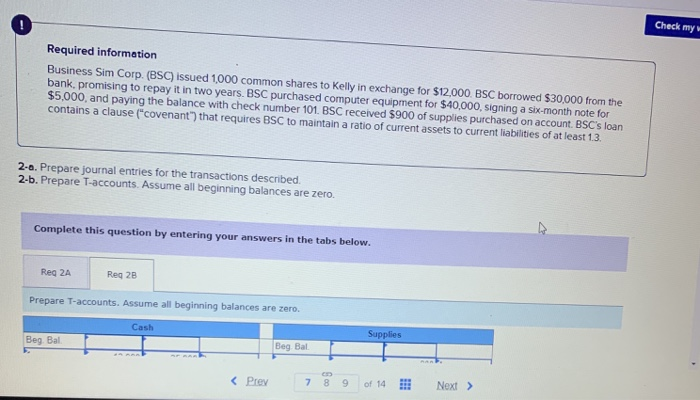 Solved Check my Required information Business Sim Corp. | Chegg.com