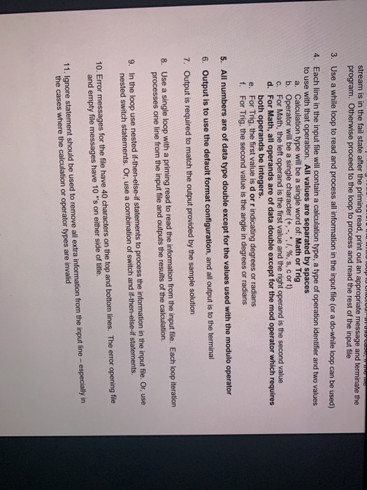 Solved You will write a program that performs the following | Chegg.com