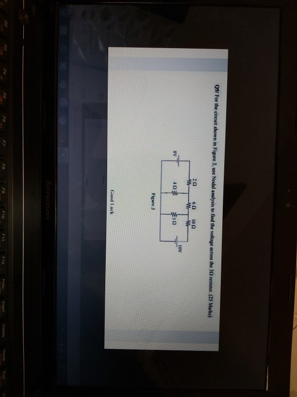 Solved Q8/ For the circuit shown in Figure 3, use Nodal | Chegg.com
