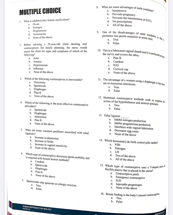 Solved MULTIPLE CHOICE 10. Which of the following is NOT