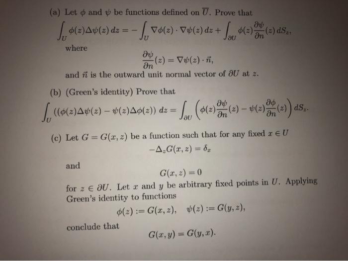 Solved 1 2 Av Z Dz L A Let O And Y Be Functions Chegg Com