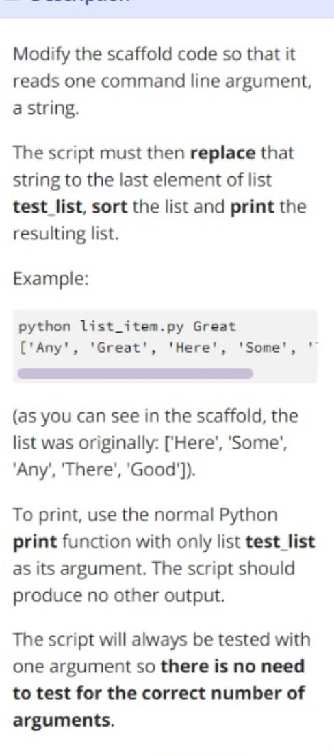 Solved Q3 Replace Last Item in a List, and Sort the List | Chegg.com