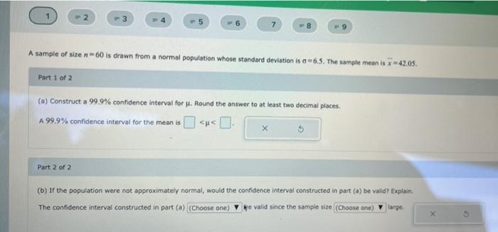 Solved (a) Construct a 99.9% confidence interval for μ. | Chegg.com