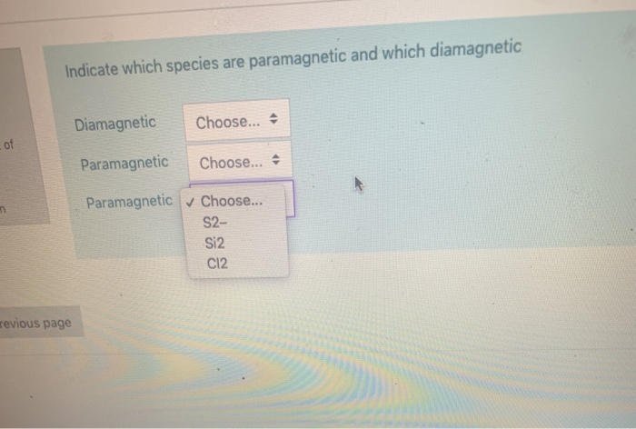 Solved Indicate which species are paramagnetic and which | Chegg.com