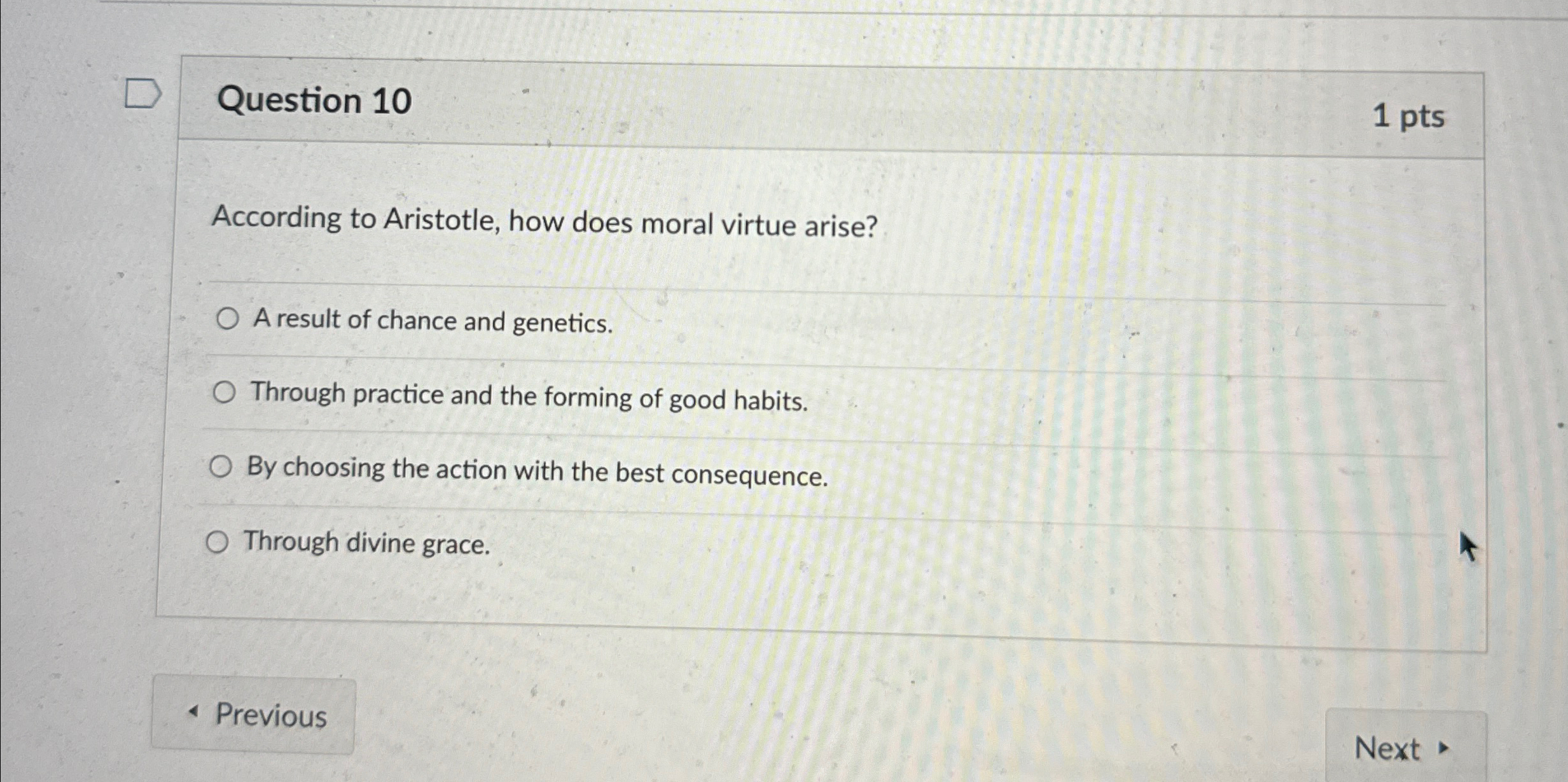 Solved Question 101 ﻿ptsAccording to Aristotle, how does | Chegg.com