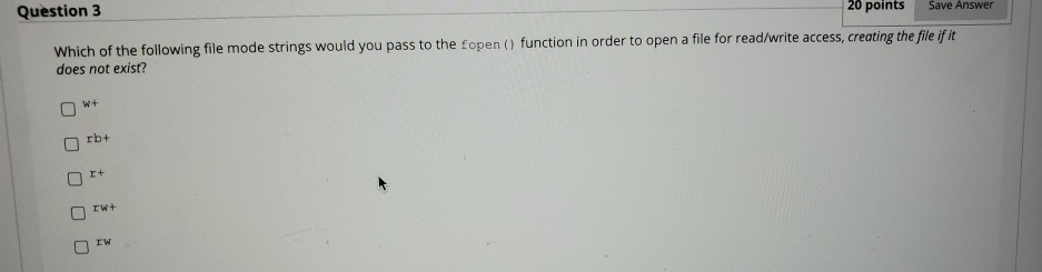 Solved Question 3 20 Points Save Answer Which Of The | Chegg.com