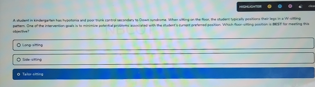 Solved HIGHLIGHTERA student in kindergarten has hypotonia | Chegg.com