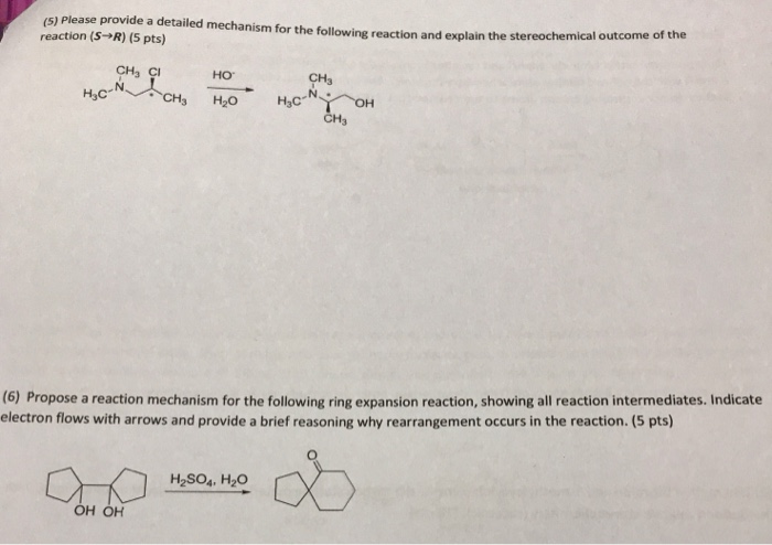 Solved (5) Please provide a detailed mechanism for the | Chegg.com