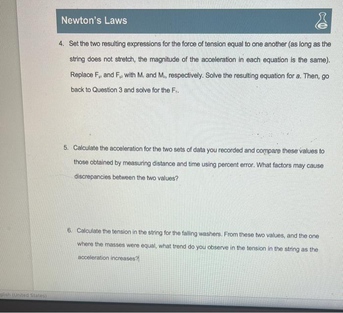 Newton's Laws EXPERIMENT 3: NEWTON'S SECOND LAW AND | Chegg.com