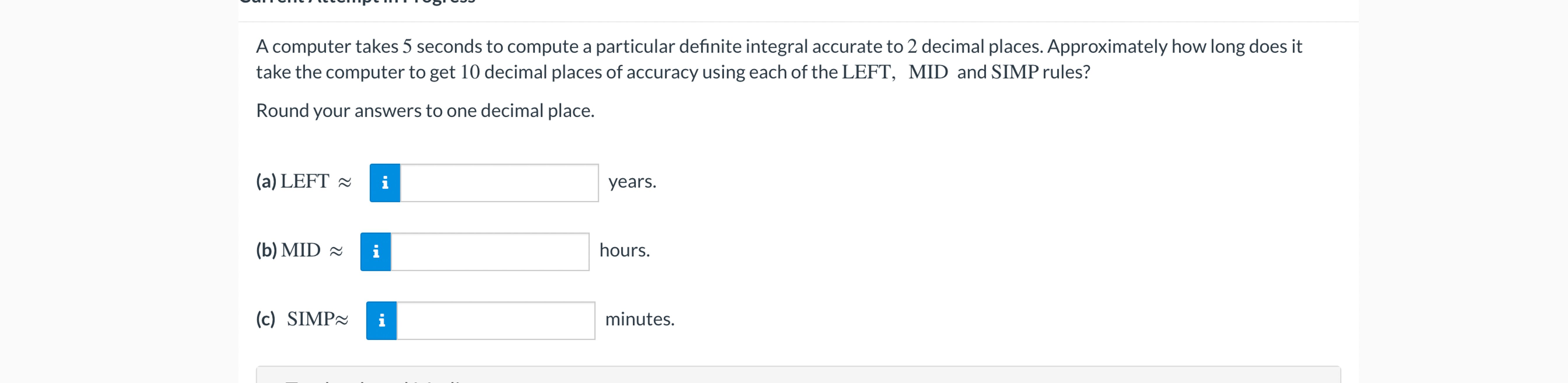 Solved A computer takes 5 ﻿seconds to compute a particular