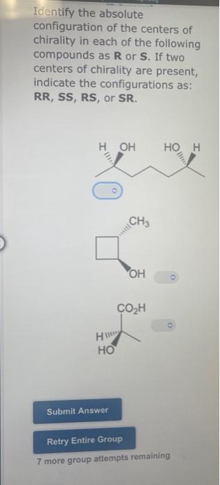 Solved Identify the absolute configuration of the centers of | Chegg.com