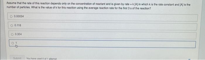 the rate constant of a reaction depends on dash