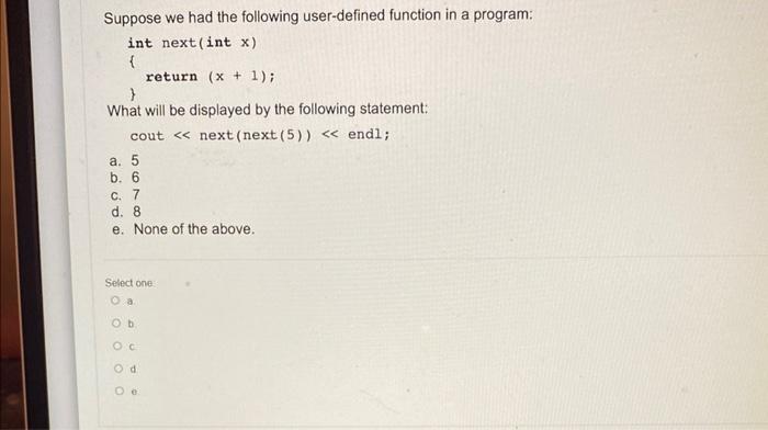 Solved When a function parameter is a a variable passed as | Chegg.com