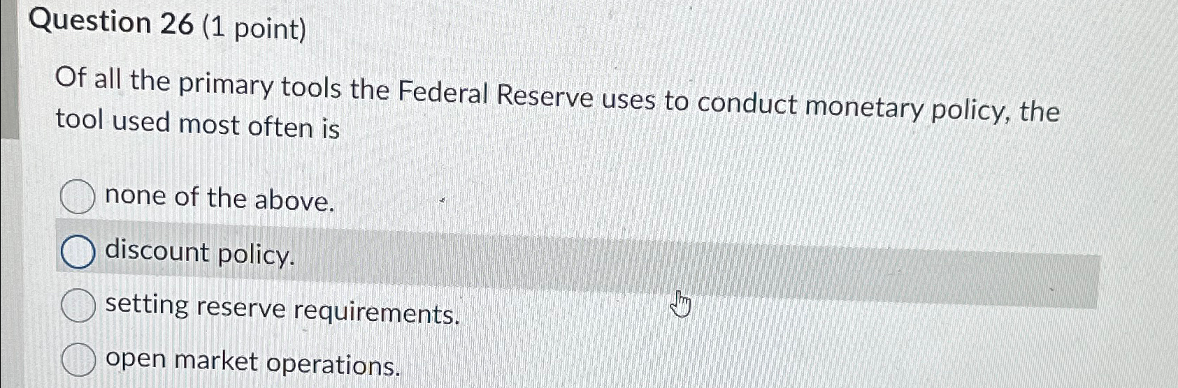 Solved Question 26 (1 ﻿point)Of all the primary tools the | Chegg.com
