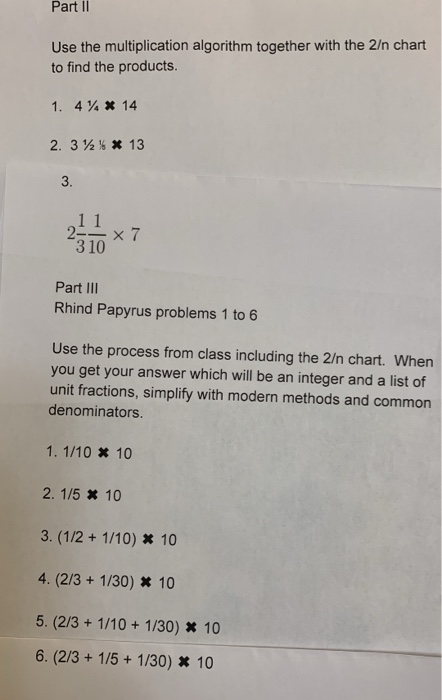 Solved Part 11 Use the multiplication algorithm together | Chegg.com