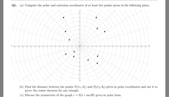 Solved Q1. (a) Compute The Polar And Cartesian Coordinates | Chegg.com