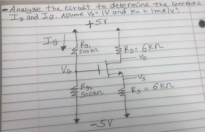 Solved - Anasyze the e-runt to determine the curvents ID and | Chegg.com