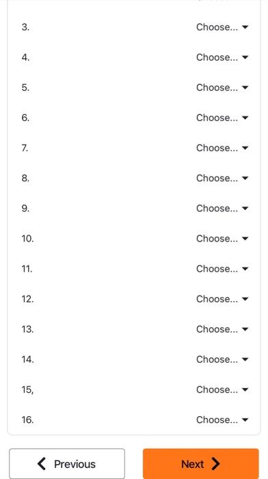 Solved please help. the question is from 1-16. ive also | Chegg.com