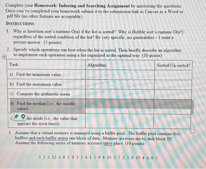 Solved Complete your Homework: Indexing and Searching