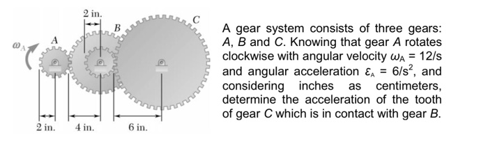 Solved ON A Gear System Consists Of Three Gears: A, B And C. | Chegg.com