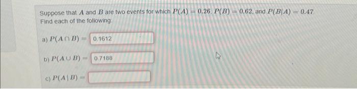 Solved Suppose That A And B Are Two Events For Which P(A) = | Chegg.com