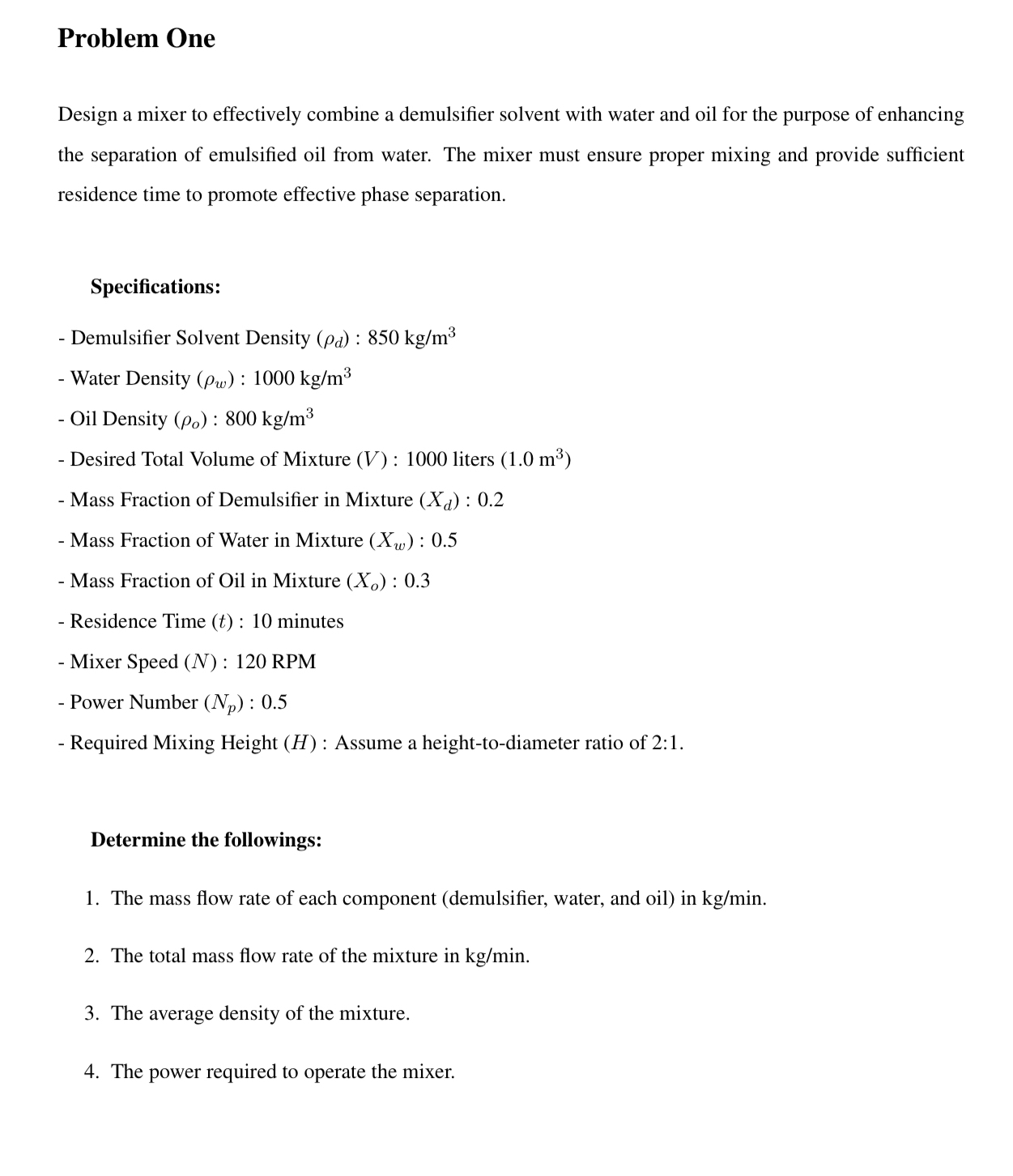 Solved Problem OneDesign a mixer to effectively combine a