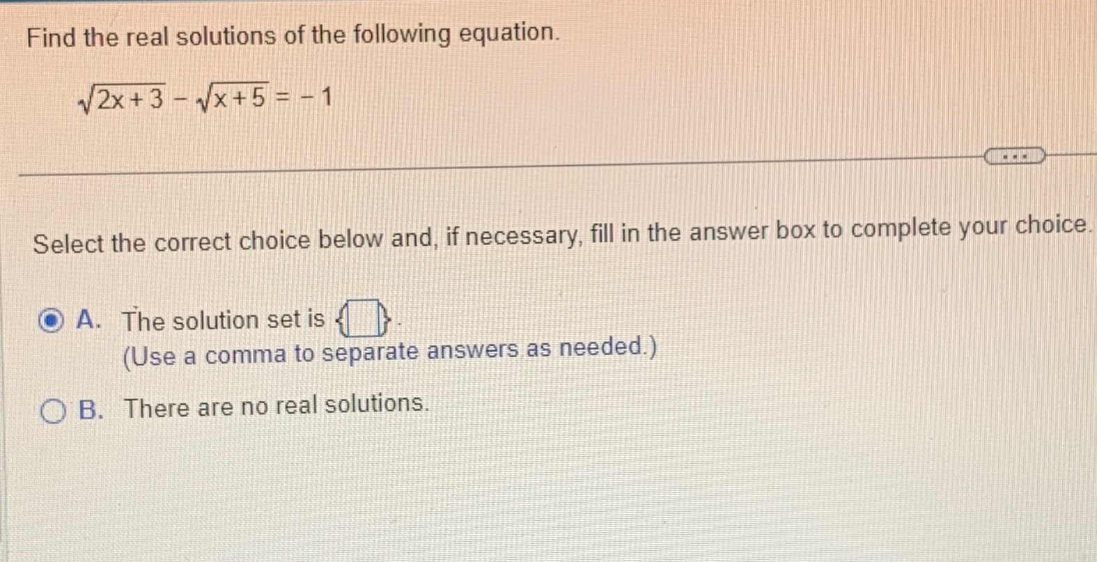 Solved Find the real solutions of the following | Chegg.com