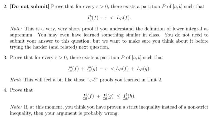 Solved The Goal Of This Assignment Is To Prove The Follow Chegg Com