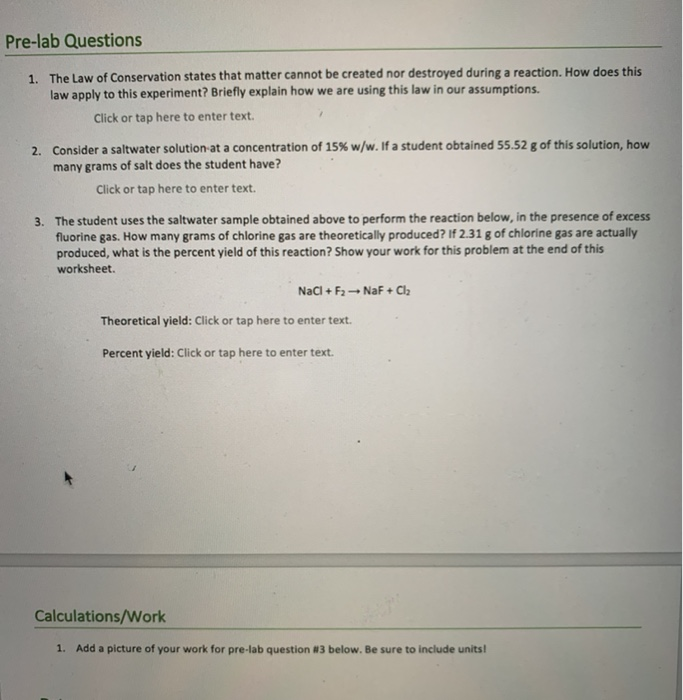 Stoichiometry Measurements For This Experiment W Chegg Com