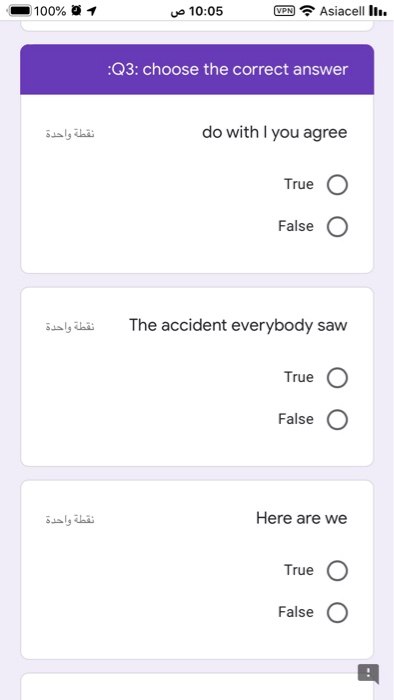 Solved 100% wo 10:05 VPN Asiacell ll. :Q3: choose the | Chegg.com Solved 100% wo 10:05 VPN Asiacell ll. :Q3: choose the | Chegg.com