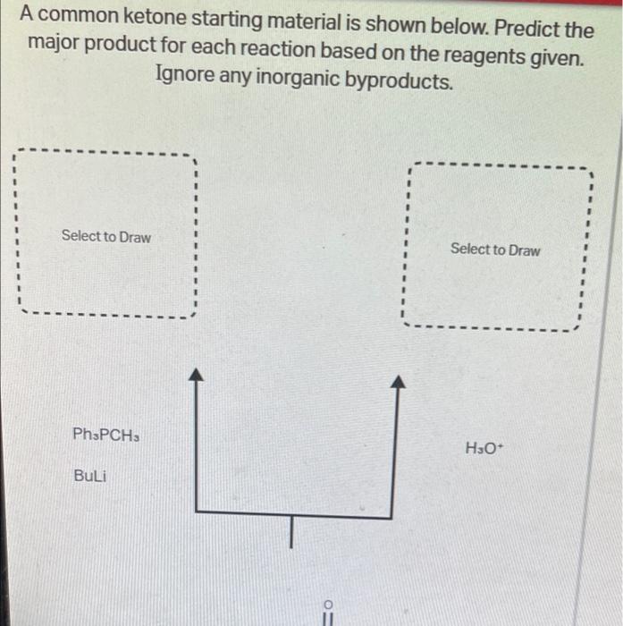 Solved A common ketone starting material is shown below.