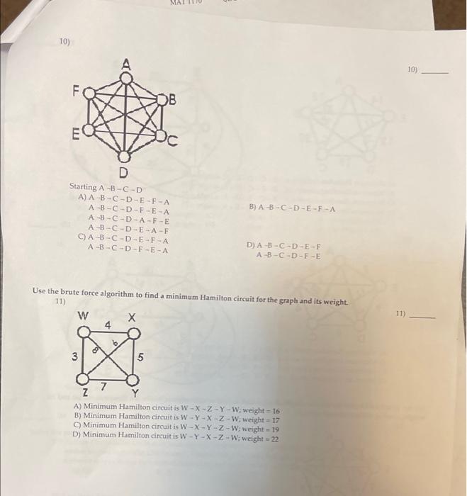 Solved 8) Determine how many Hamilton circuits a complete | Chegg.com