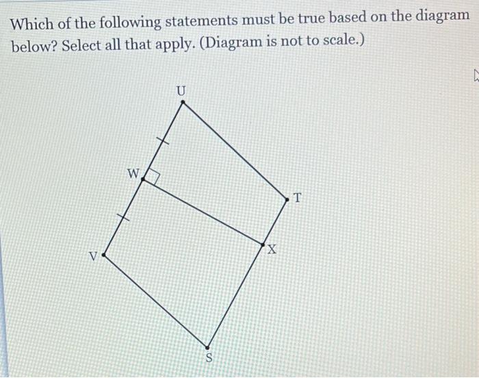 Which of the following statements must be true based | Chegg.com