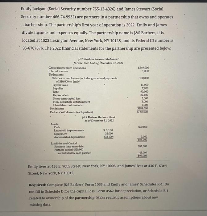 Emily Jackşon (Social Security number 765124326)