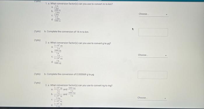 Solved Report - Conversion Factors and Problem Solving | Chegg.com