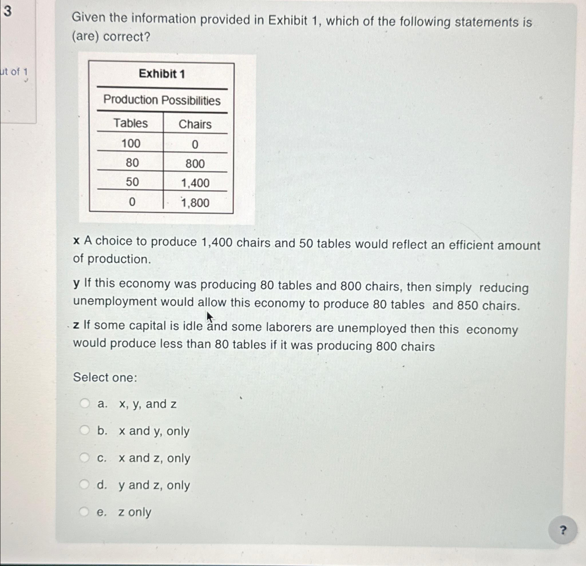 Solved 3 ﻿Given the information provided in Exhibit 1, | Chegg.com