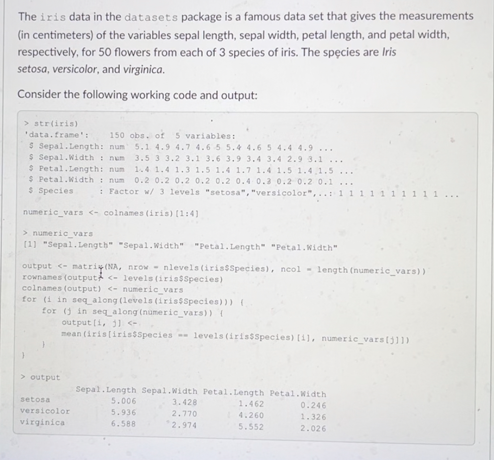 Solved Please help using R to answer this question. The | Chegg.com