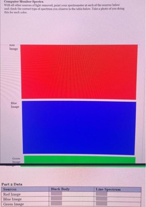 Cotmputer Monitor Spectra With all other sources of | Chegg.com
