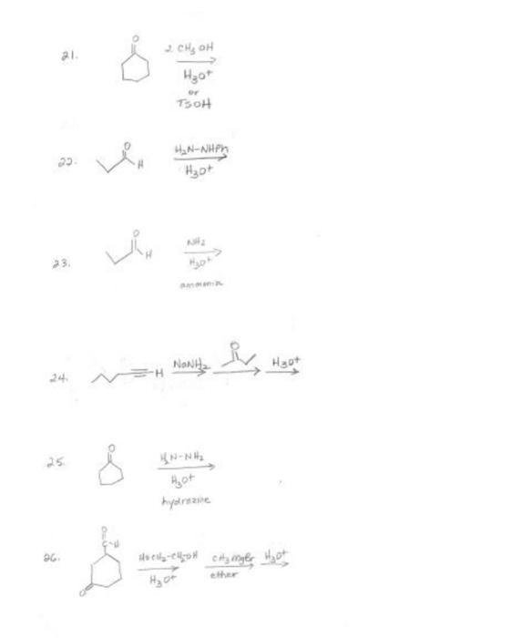 Solved Ch. 18: Aldehydes & Ketones-Practice Predicting | Chegg.com