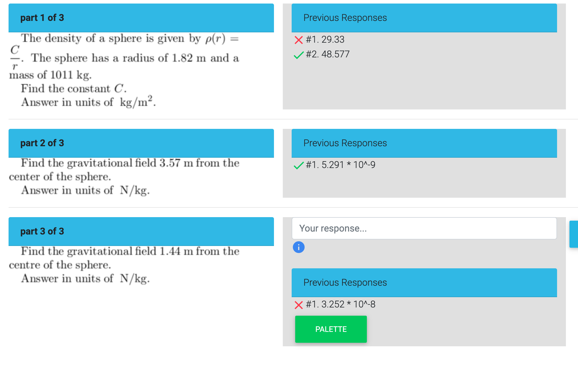 Solved Can you answer part 3 ﻿the last person who did it got | Chegg.com