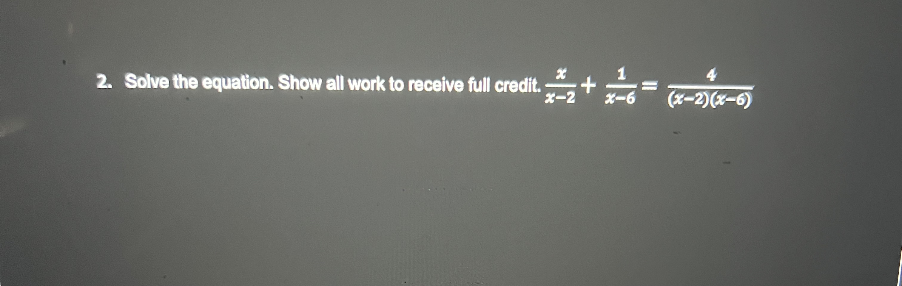Solved Solve the equation. Show all work to receive full | Chegg.com