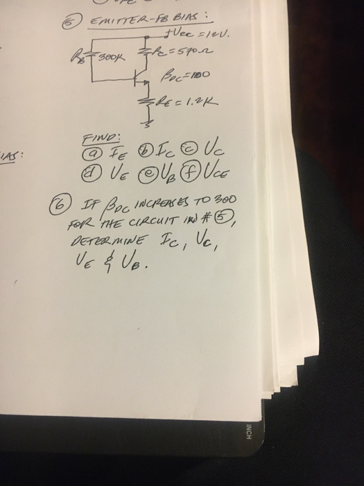 Solved 2 EMITTER-FB BIKS: tec =120. h=5702 & Boco Eks 1.В. | Chegg.com