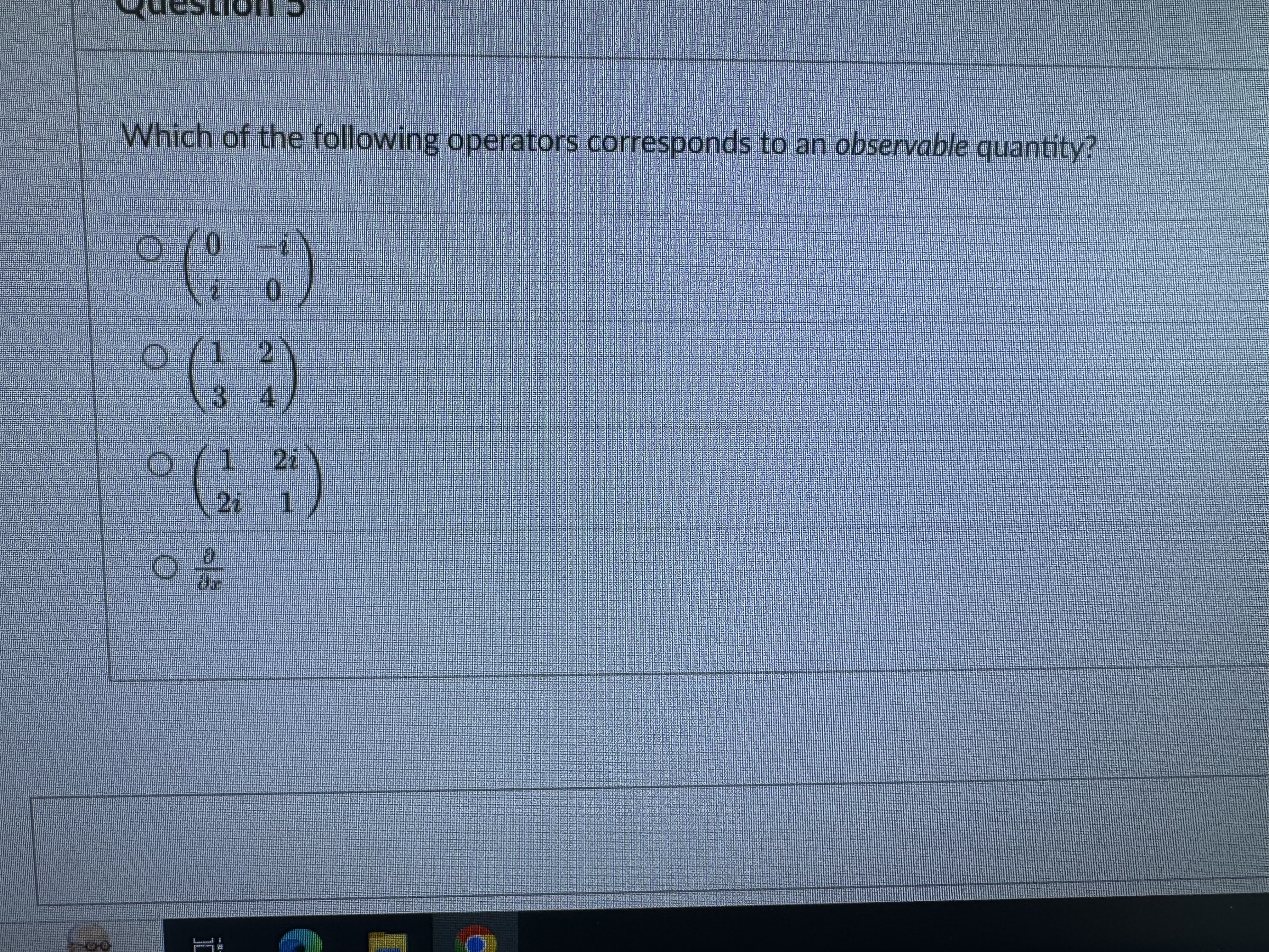 Solved Which of the following operators corresponds to an | Chegg.com